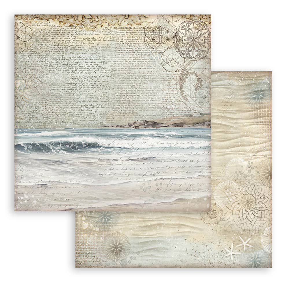 Scrapbookingpapper - Backgrounds - Silent Sea - 10 - Stamperia - Tidformera