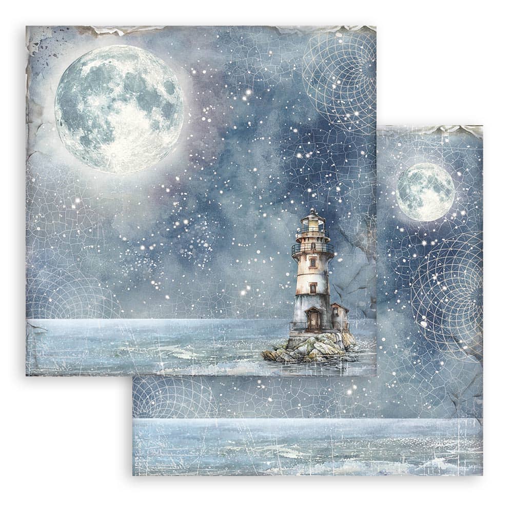 Scrapbookingpapper - Backgrounds - Silent Sea - 12 - Stamperia - Tidformera
