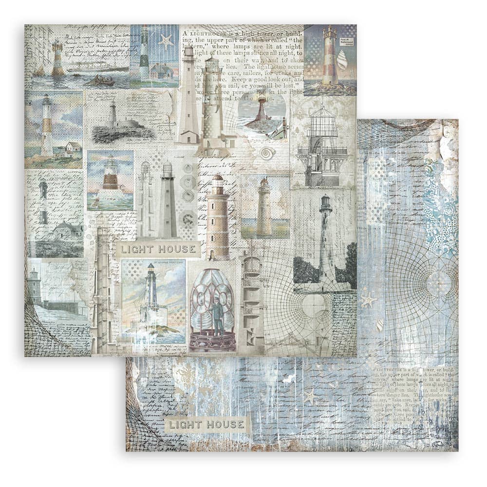 Scrapbookingpapper - Backgrounds - Silent Sea - 8 - Stamperia - Tidformera