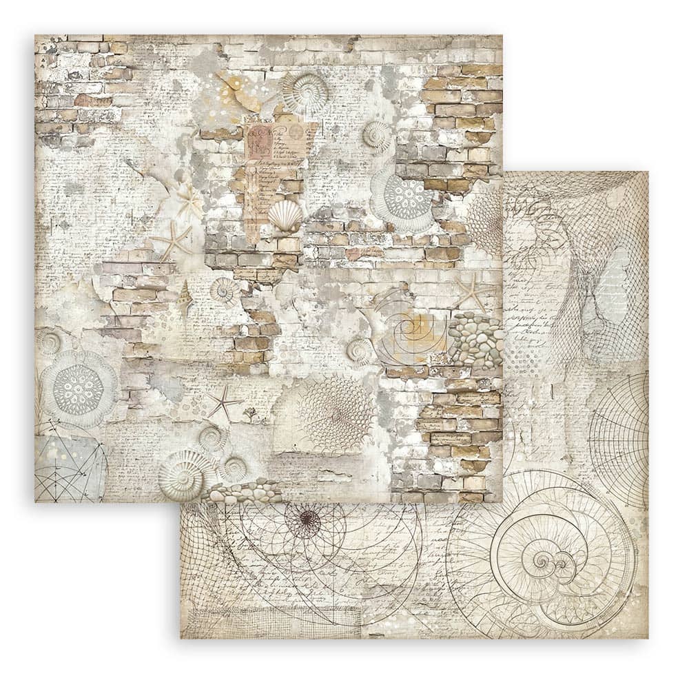 Scrapbookingpapper - Backgrounds - Silent Sea - 9 - Stamperia - Tidformera