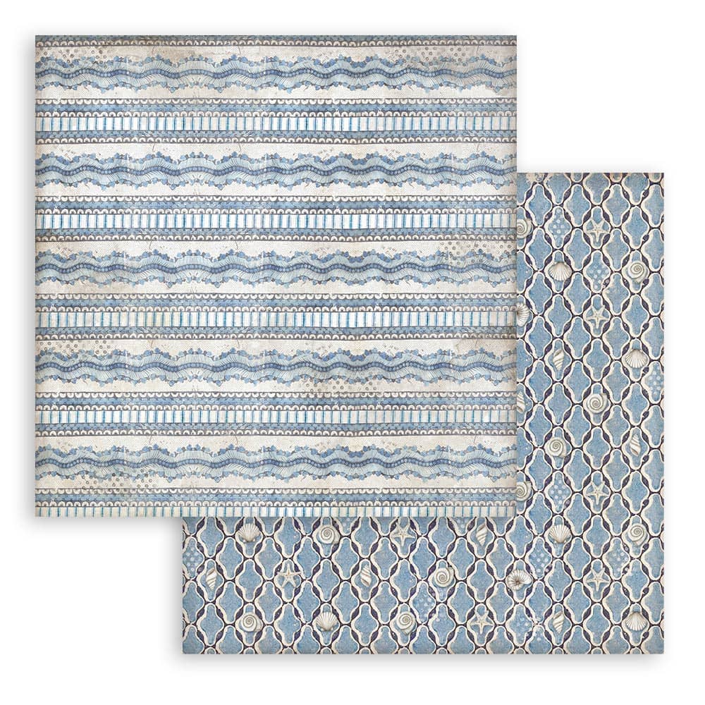Scrapbookingpapper - Backgrounds - Silent Sea - 13 - Stamperia - Tidformera
