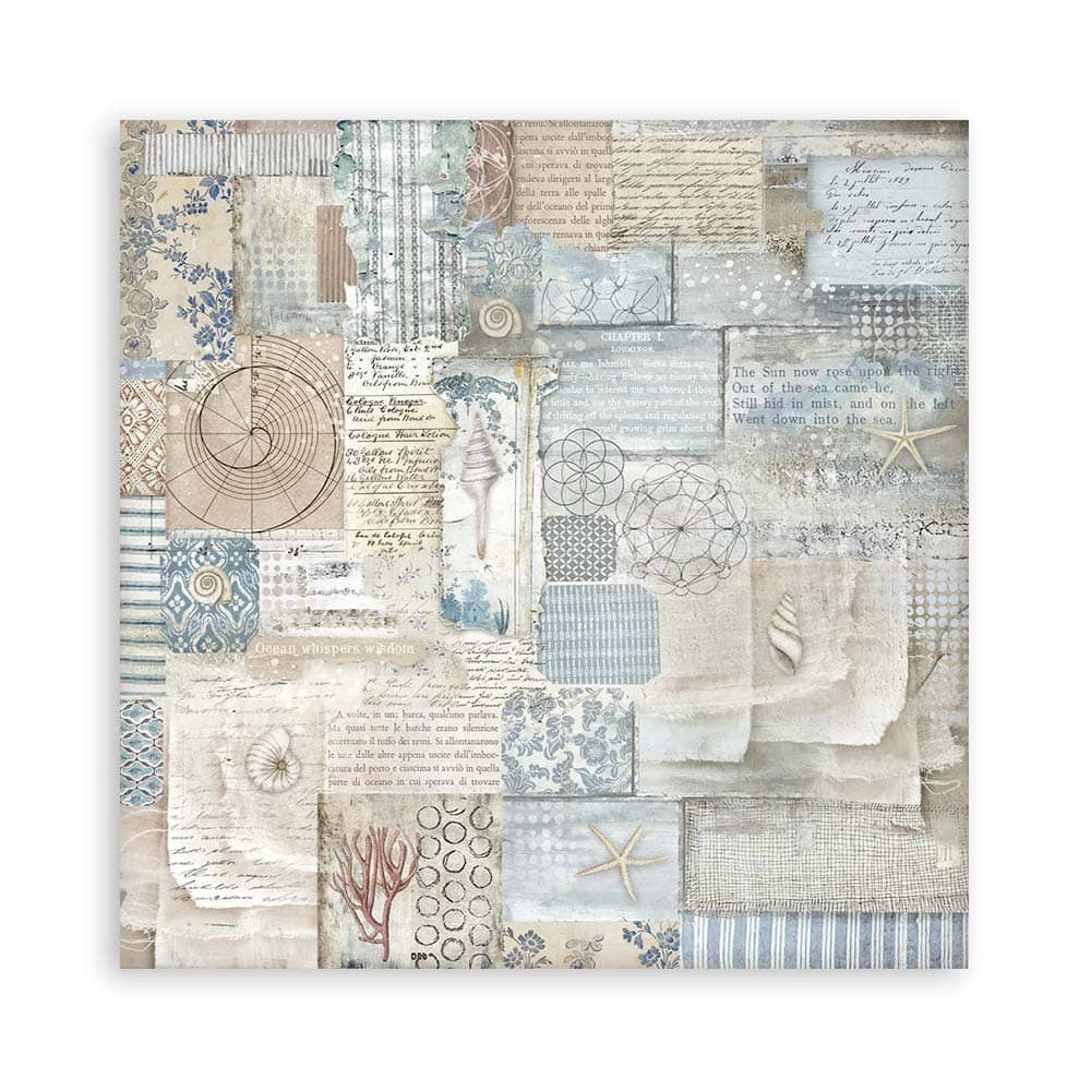 Scrapbookingpapper - Backgrounds - Silent Sea - 4 - Stamperia - Tidformera