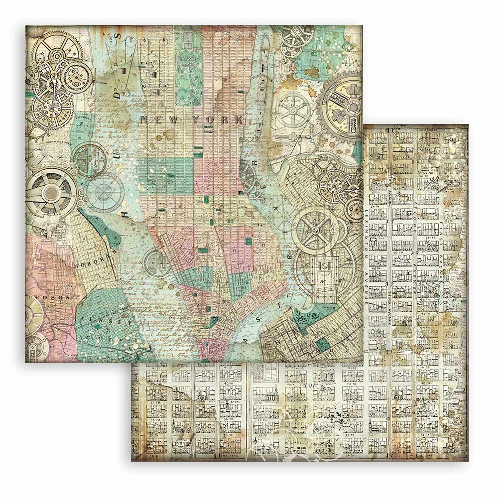 Scrapbookingpapper - Backgrounds - Sir Vagabond Aviator - 5 - Stamperia - Tidformera