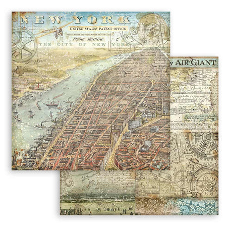 Scrapbookingpapper - Backgrounds - Sir Vagabond Aviator - 2 - Stamperia - Tidformera