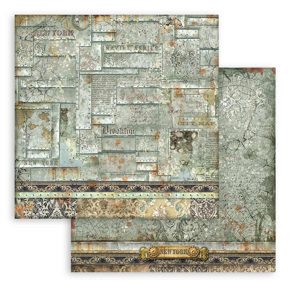 Scrapbookingpapper - Backgrounds - Sir Vagabond Aviator - 13 - Stamperia - Tidformera