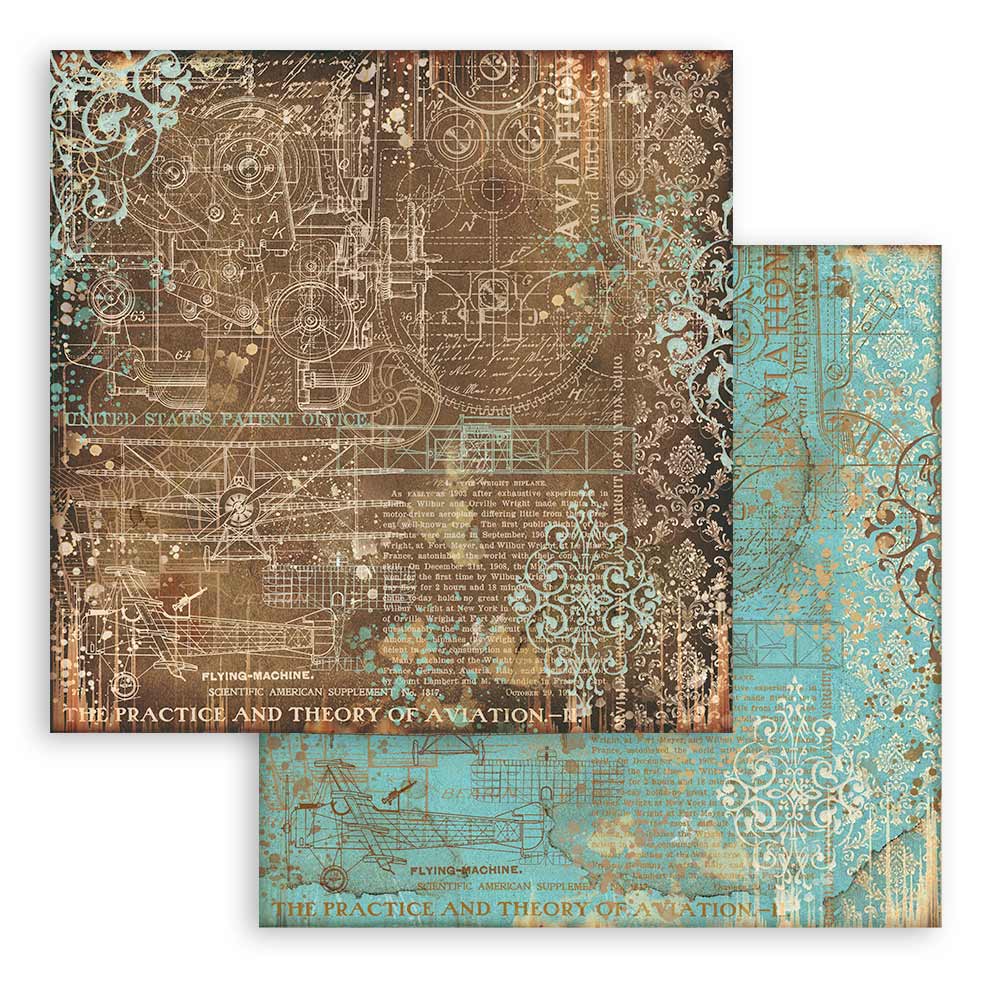 Scrapbookingpapper - Backgrounds - Sir Vagabond Aviator - 10 - Stamperia - Tidformera