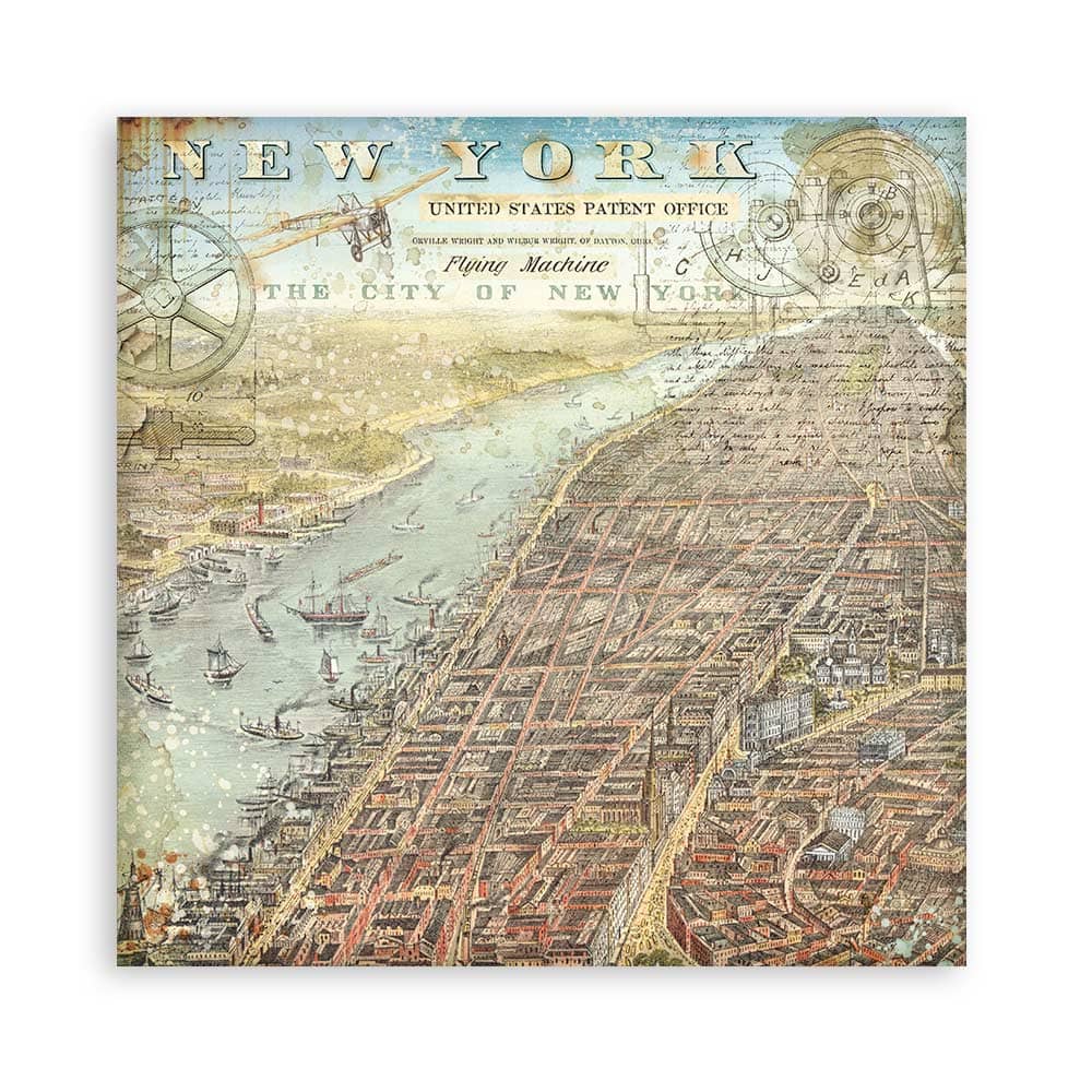 Scrapbookingpapper - Backgrounds - Sir Vagabond Aviator - 12 - Stamperia - Tidformera