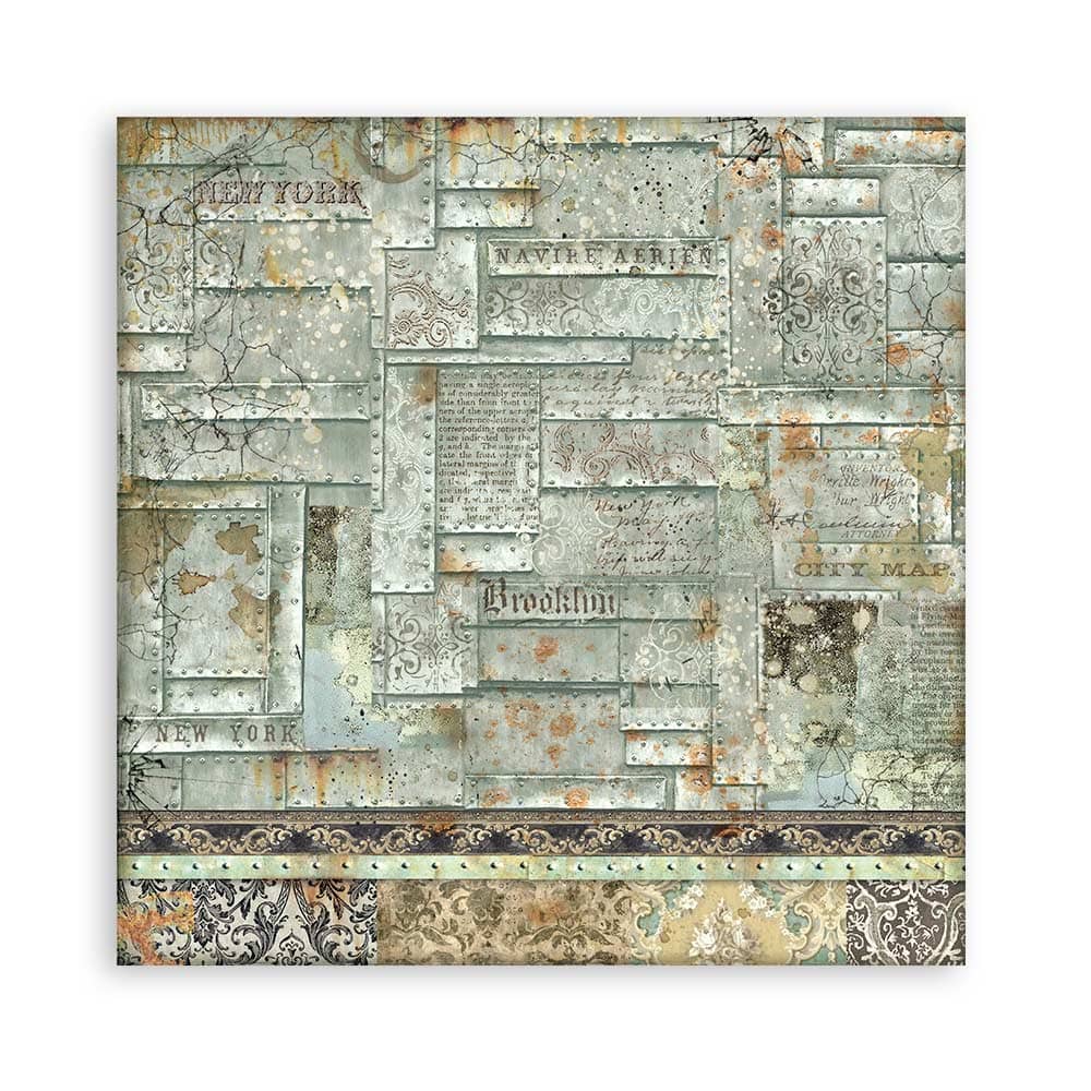 Scrapbookingpapper - Backgrounds - Sir Vagabond Aviator - 21 - Stamperia - Tidformera