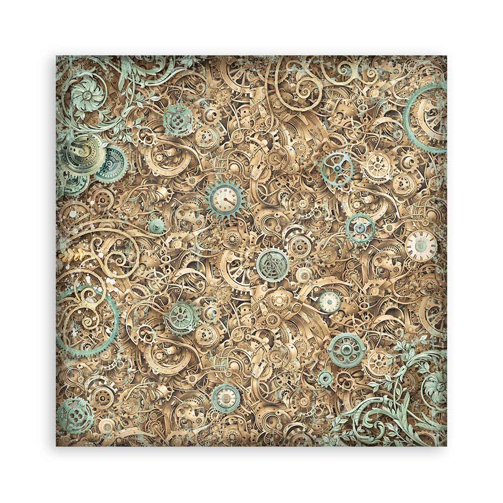 Scrapbookingpapper - Backgrounds - Sir Vagabond in Fantasy World - 16 - Stamperia - Tidformera