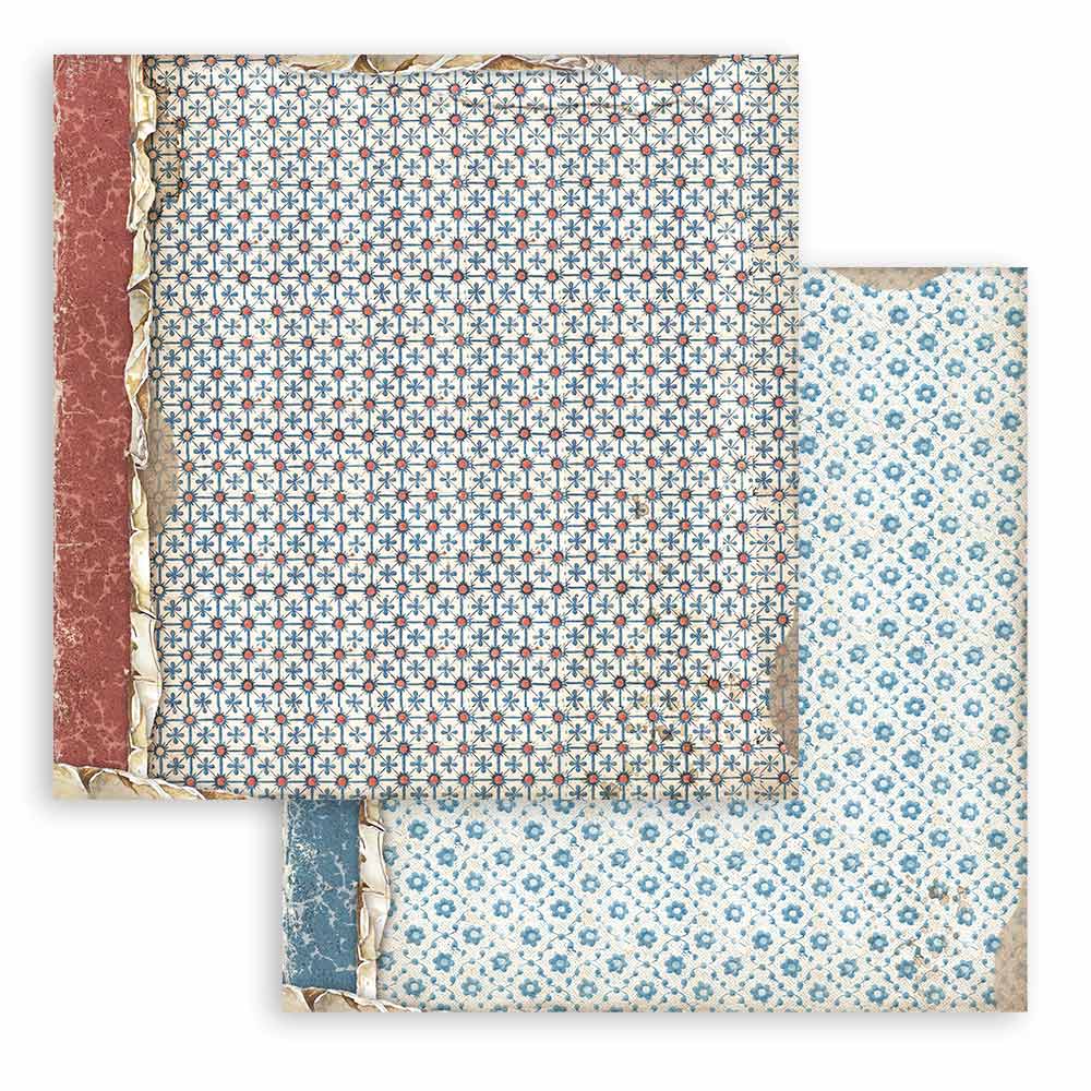 Scrapbookingpapper - Backgrounds - Vintage Library - 8 - Stamperia - Tidformera