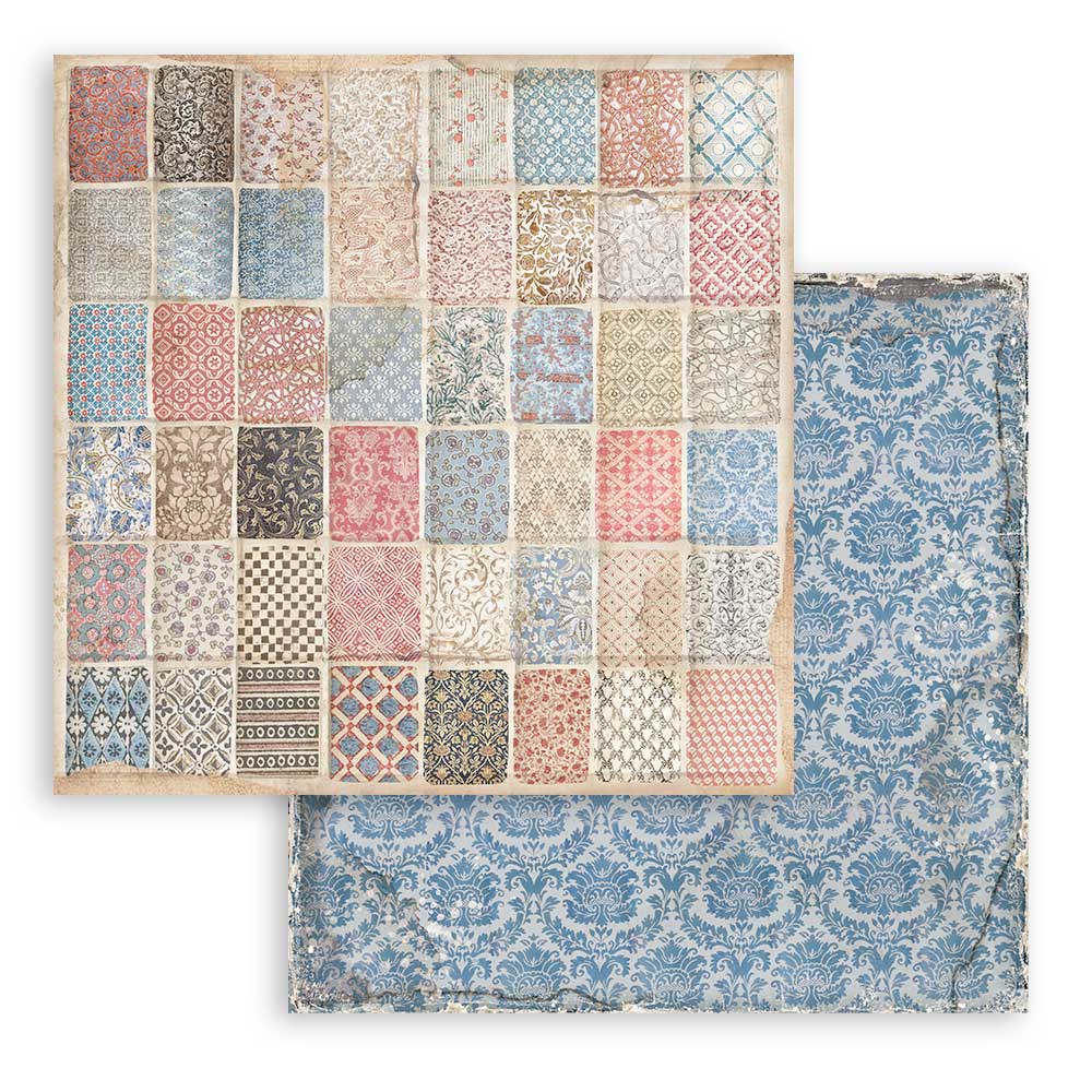 Scrapbookingpapper - Backgrounds - Vintage Library - 6 - Stamperia - Tidformera