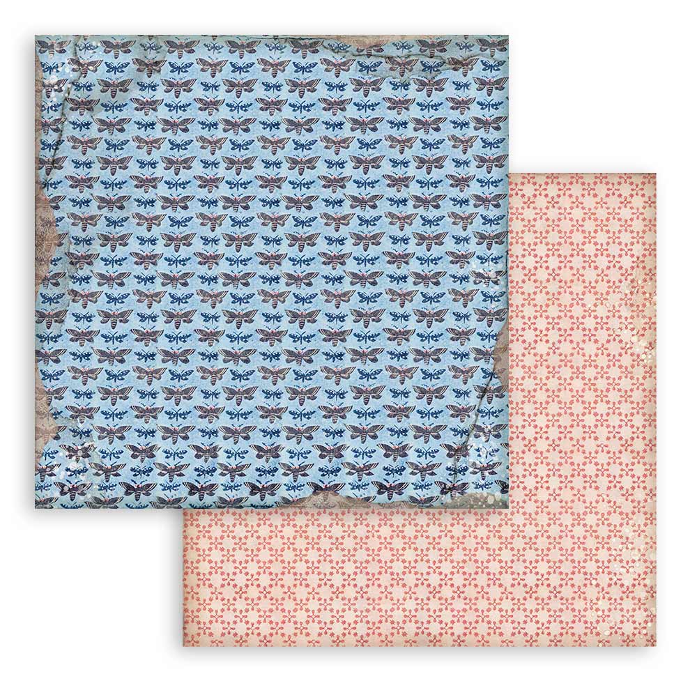 Scrapbookingpapper - Backgrounds - Vintage Library - 9 - Stamperia - Tidformera