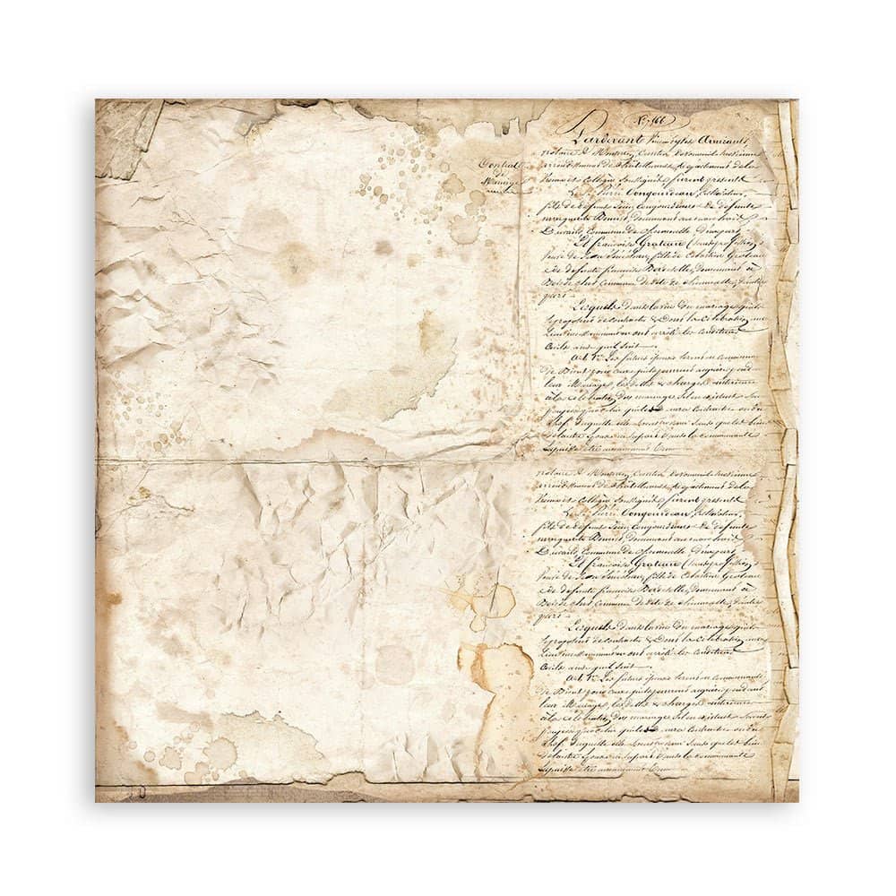 Scrapbookingpapper - Backgrounds - Vintage Library - 4 - Stamperia - Tidformera