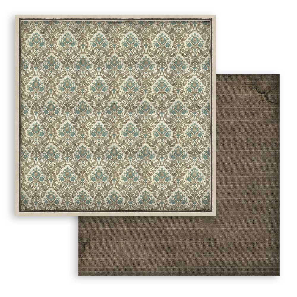 Scrapbookingpapper - Backgrounds - Voyages Fantastiques - 10 - Stamperia - Tidformera