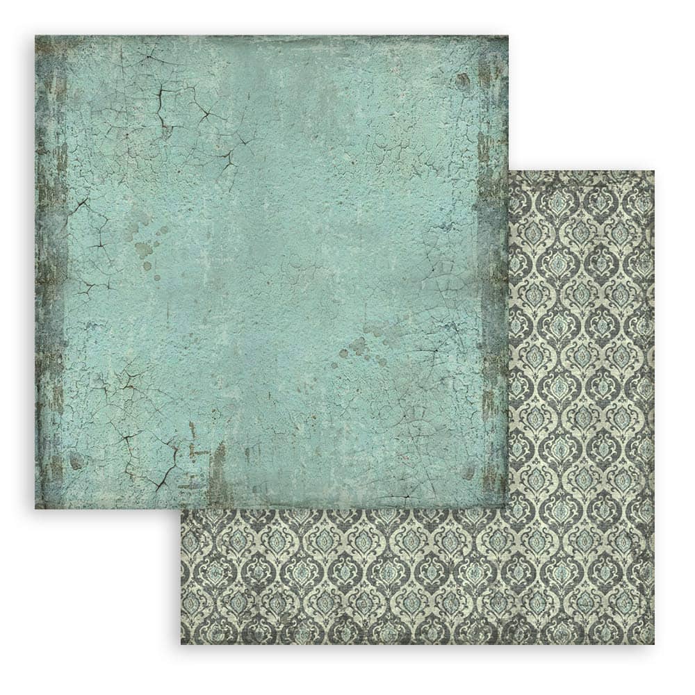 Scrapbookingpapper - Backgrounds - Voyages Fantastiques - 12 - Stamperia - Tidformera