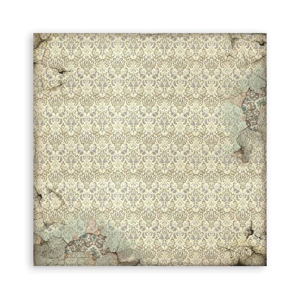 Scrapbookingpapper - Backgrounds - Voyages Fantastiques - 13 - Stamperia - Tidformera