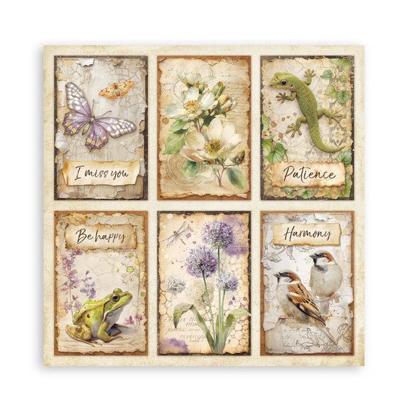 Scrapbookingpapper - Double faced - All Around - 32 - Stamperia - Tidformera