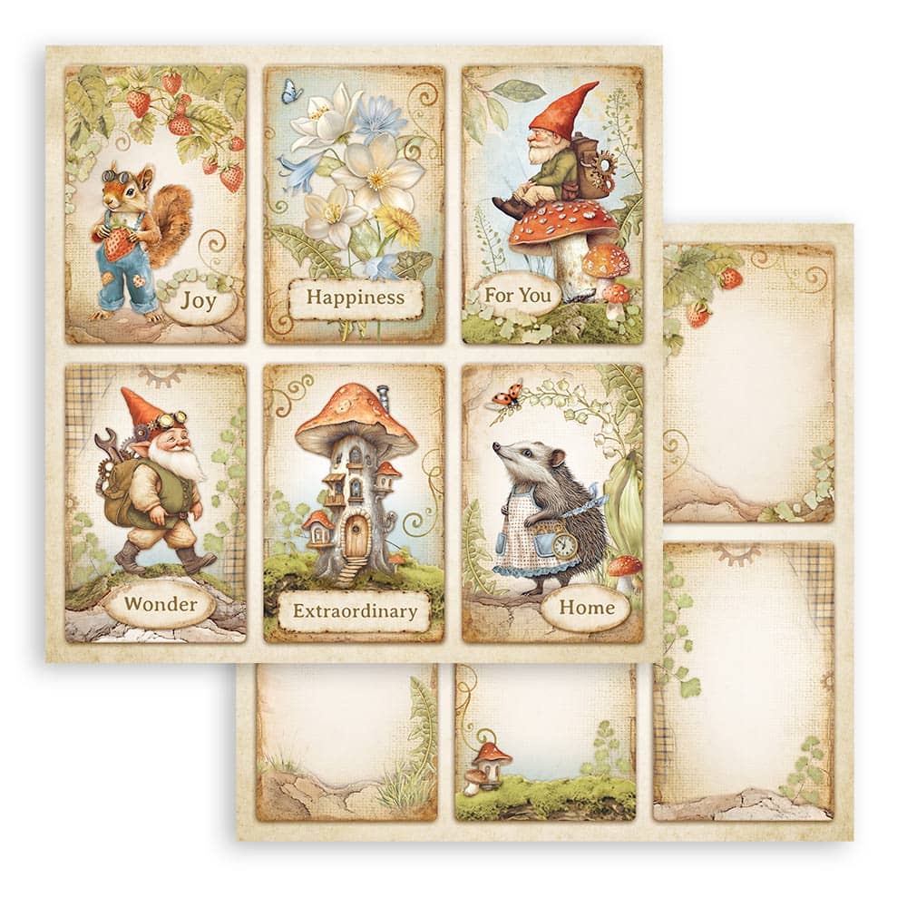 Scrapbookingpapper - Hidden Grove - Double faced - 10 - Stamperia - Tidformera