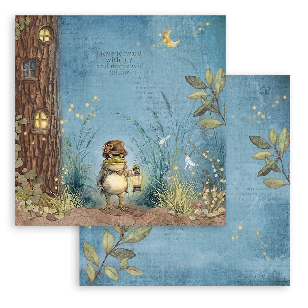 Scrapbookingpapper - Hidden Grove - Double faced - 9 - Stamperia - Tidformera