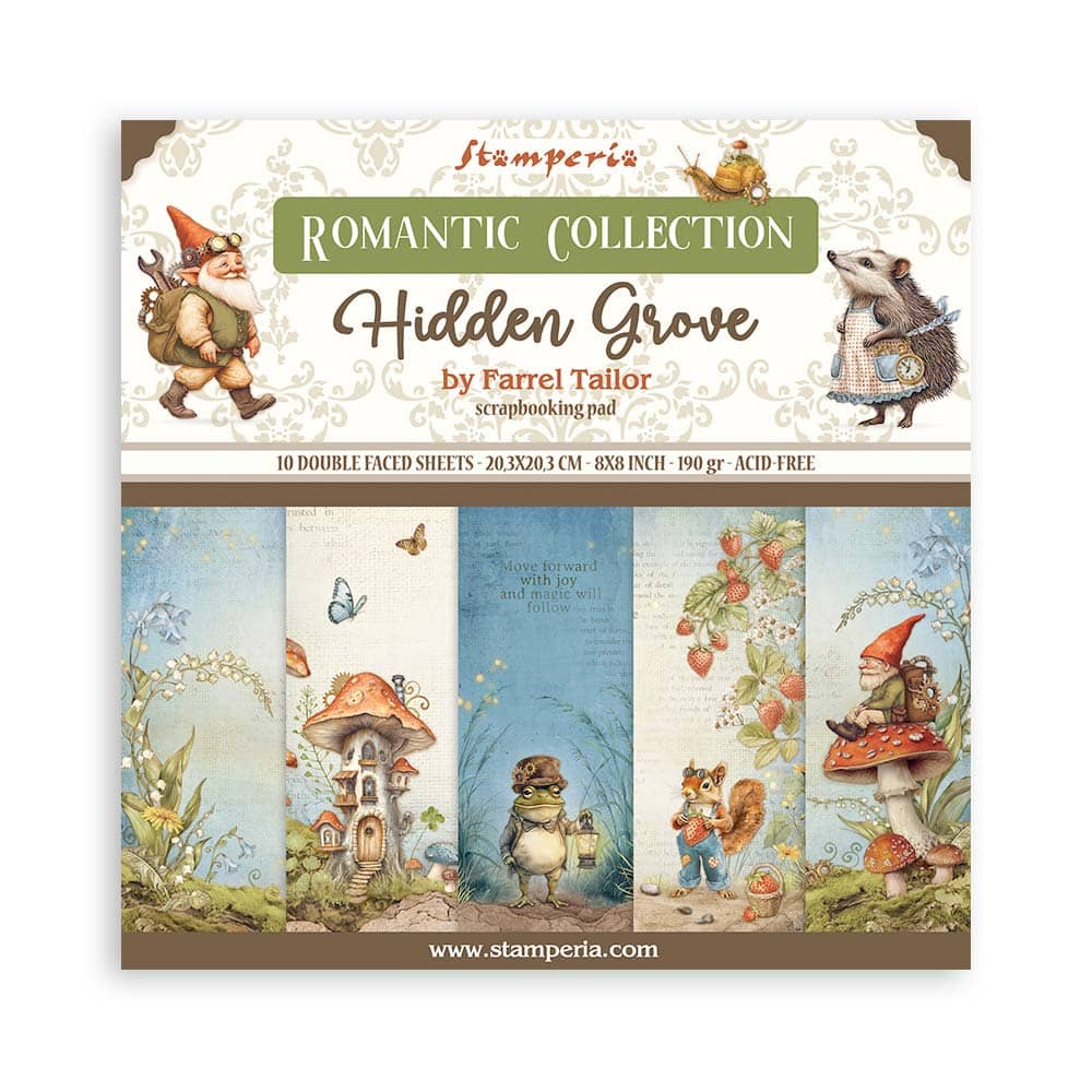 Scrapbookingpapper - Hidden Grove - Double faced - 1 - Stamperia - Tidformera