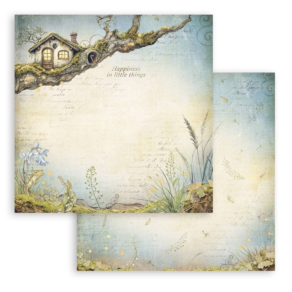 Scrapbookingpapper - Hidden Grove - Double faced - 7 - Stamperia - Tidformera