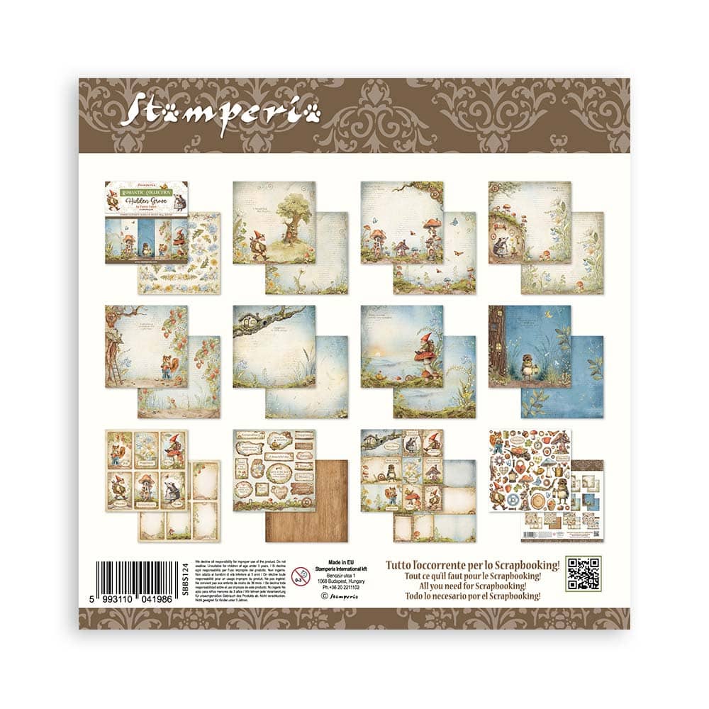 Scrapbookingpapper - Hidden Grove - Double faced - 14 - Stamperia - Tidformera