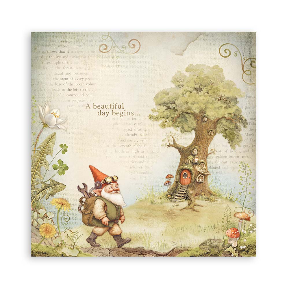 Scrapbookingpapper - Hidden Grove - Maxi Pad - 3 - Stamperia - Tidformera
