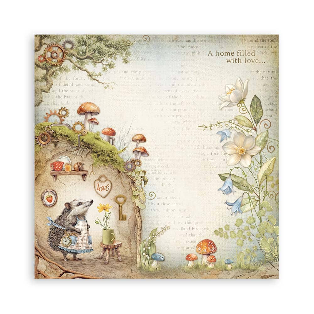Scrapbookingpapper - Hidden Grove - Maxi Pad - 10 - Stamperia - Tidformera