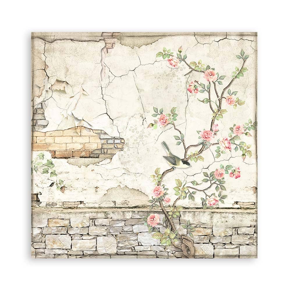 Scrapbookingpapper - House of Roses - Double faced - 2 - Stamperia - Tidformera
