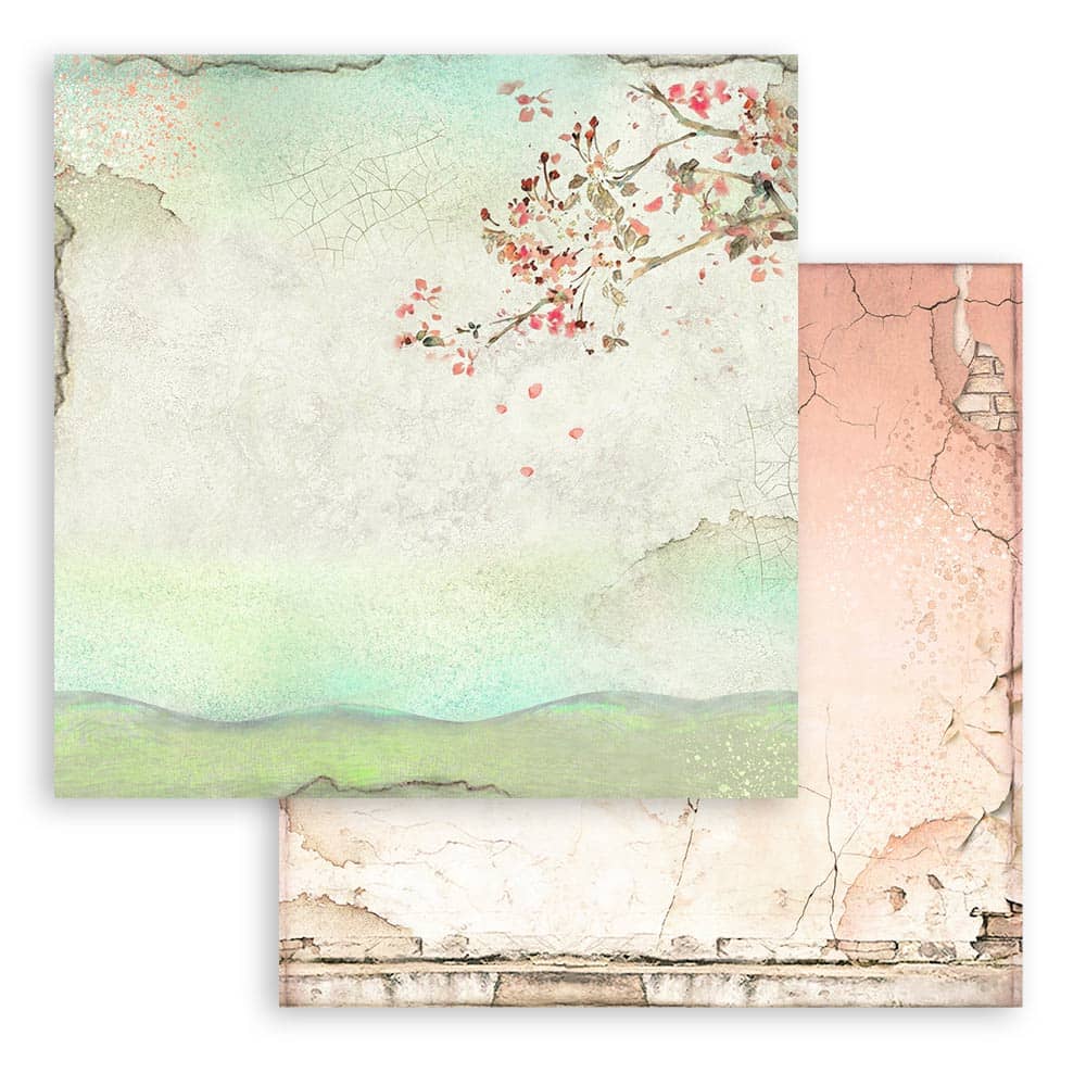 Scrapbookingpapper - House of Roses - Double faced - 12 - Stamperia - Tidformera