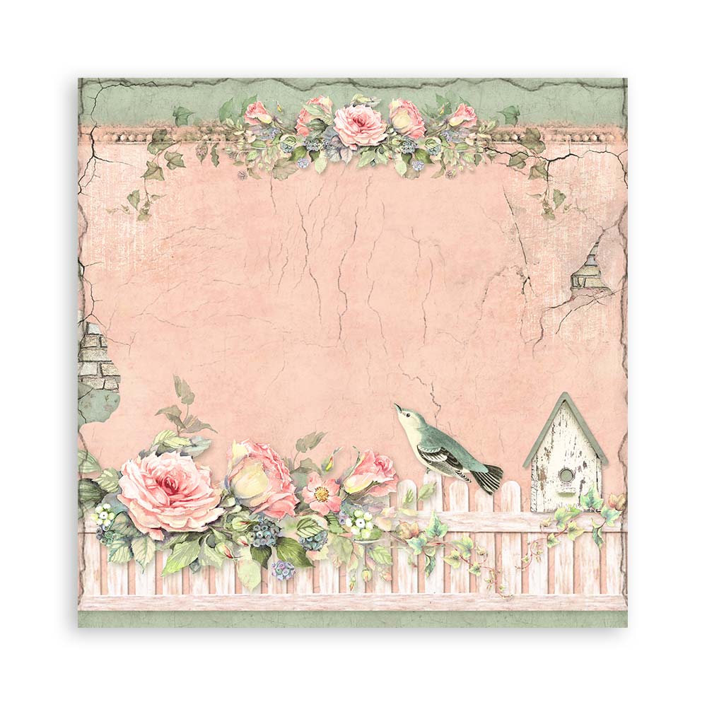 Scrapbookingpapper - House of Roses - Maxi Pad - 8 - Stamperia - Tidformera