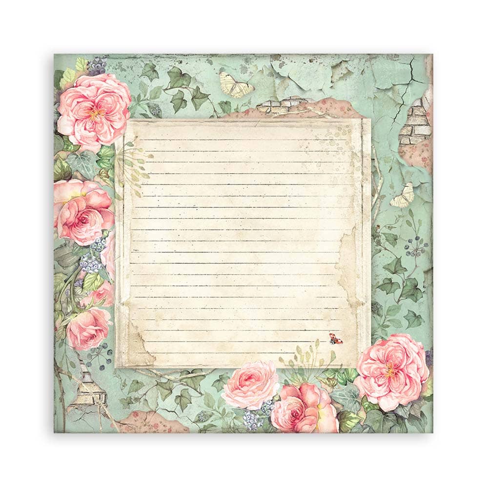 Scrapbookingpapper - House of Roses - Maxi Pad - 16 - Stamperia - Tidformera