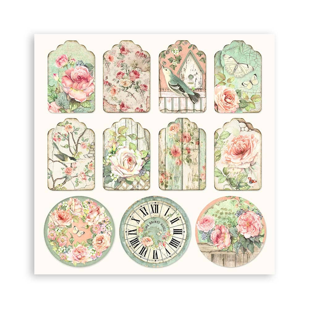 Scrapbookingpapper - House of Roses - Maxi Pad - 20 - Stamperia - Tidformera
