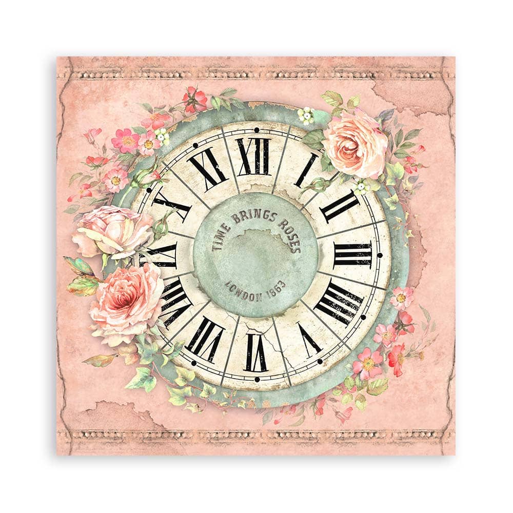 Scrapbookingpapper - House of Roses - Maxi Pad - 12 - Stamperia - Tidformera