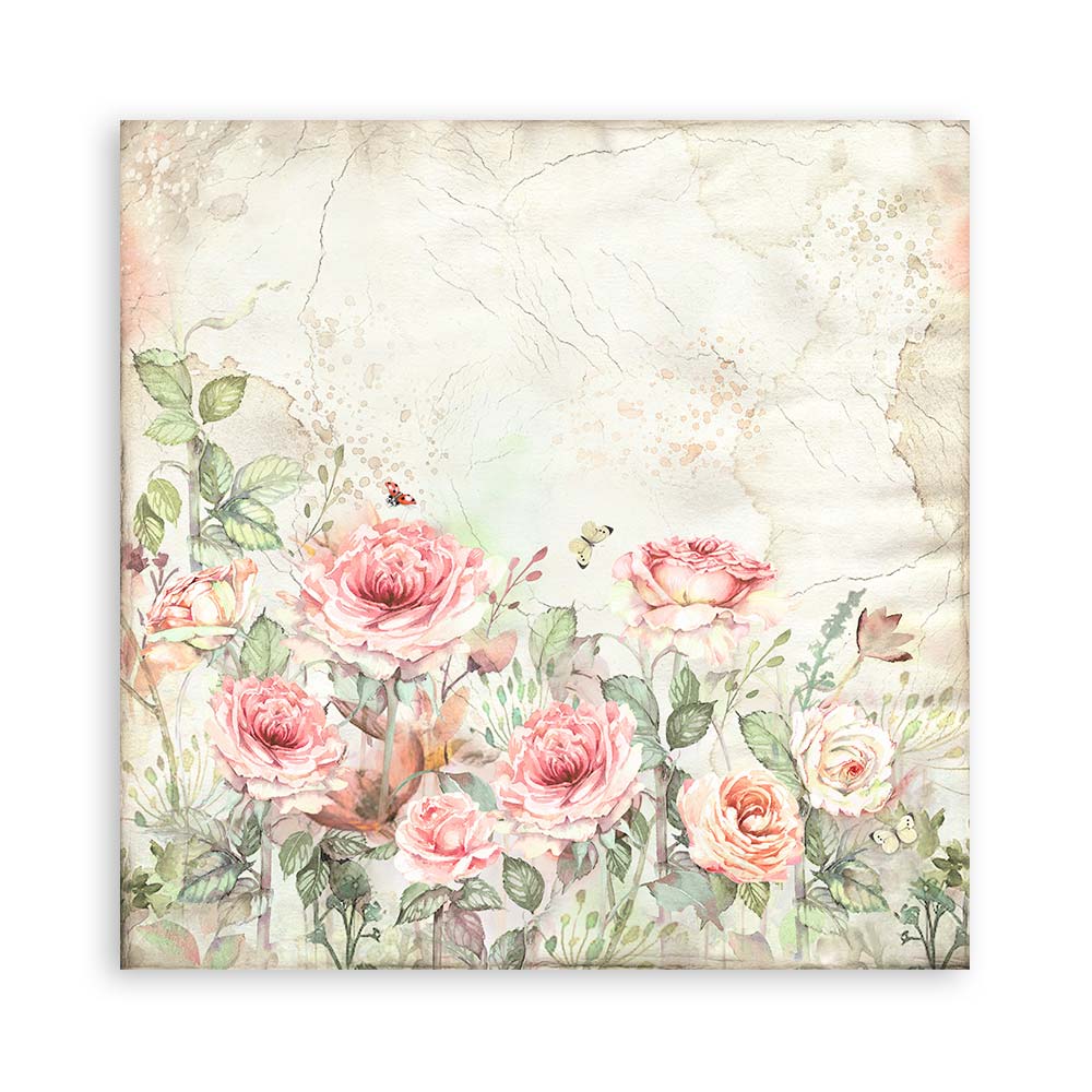 Scrapbookingpapper - House of Roses - Maxi Pad - 14 - Stamperia - Tidformera