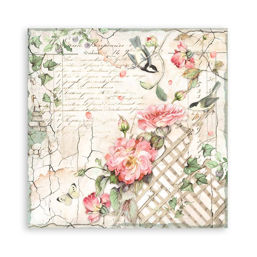 Scrapbookingpapper - House of Roses - Maxi Pad - 10 - Stamperia - Tidformera