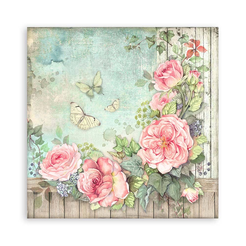 Scrapbookingpapper - House of Roses - Maxi Pad - 6 - Stamperia - Tidformera