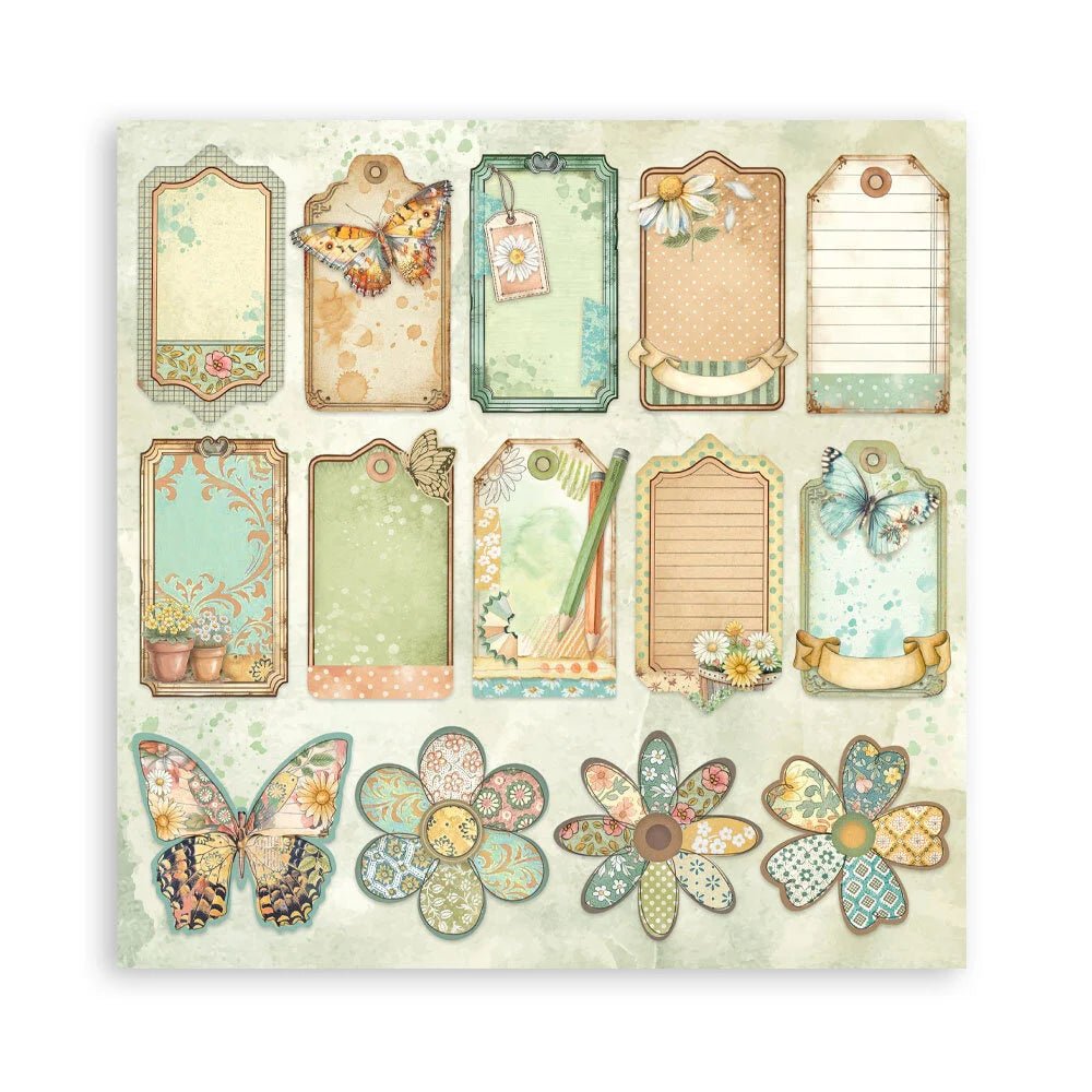 Scrapbookingpapper - Maxi Pad - Daisy Art - 6 - Stamperia - Tidformera