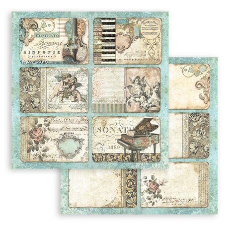Scrapbookingpapper - Music - 6 - Stamperia - Tidformera