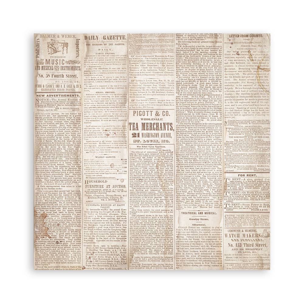 Scrapbookingpapper - Quiet Days - Maxi Pad - 3 - Stamperia - Tidformera