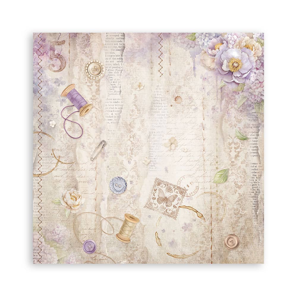 Scrapbookingpapper - Quiet Days - Maxi Pad - 16 - Stamperia - Tidformera
