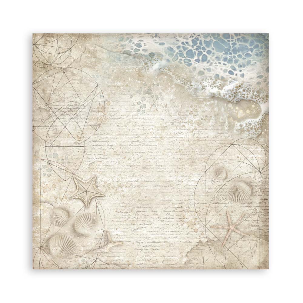 Scrapbookingpapper - Silent Sea - Double faced - 26 - Stamperia - Tidformera