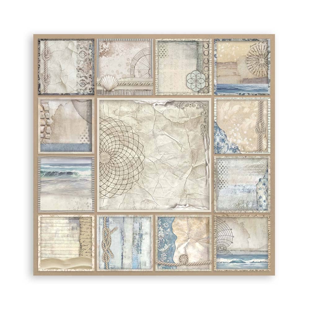 Scrapbookingpapper - Silent Sea - Double faced - 11 - Stamperia - Tidformera