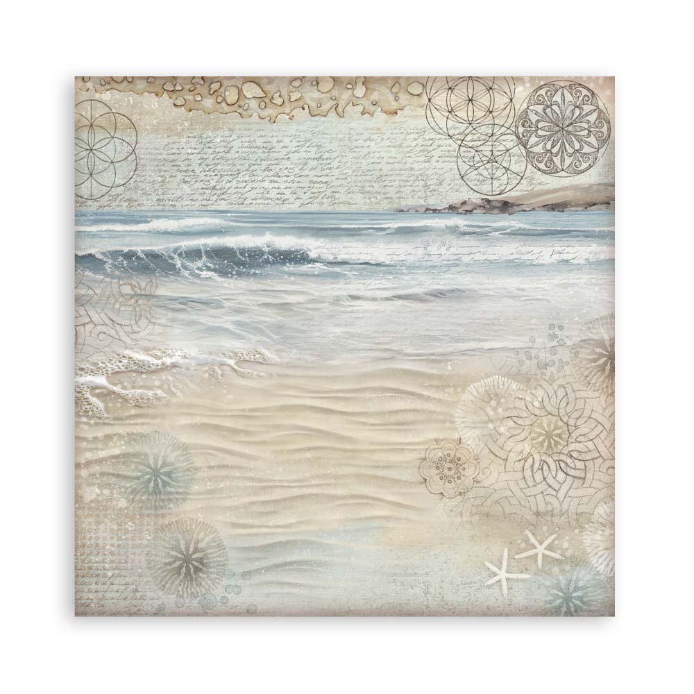 Scrapbookingpapper - Silent Sea - Double faced - 8 - Stamperia - Tidformera
