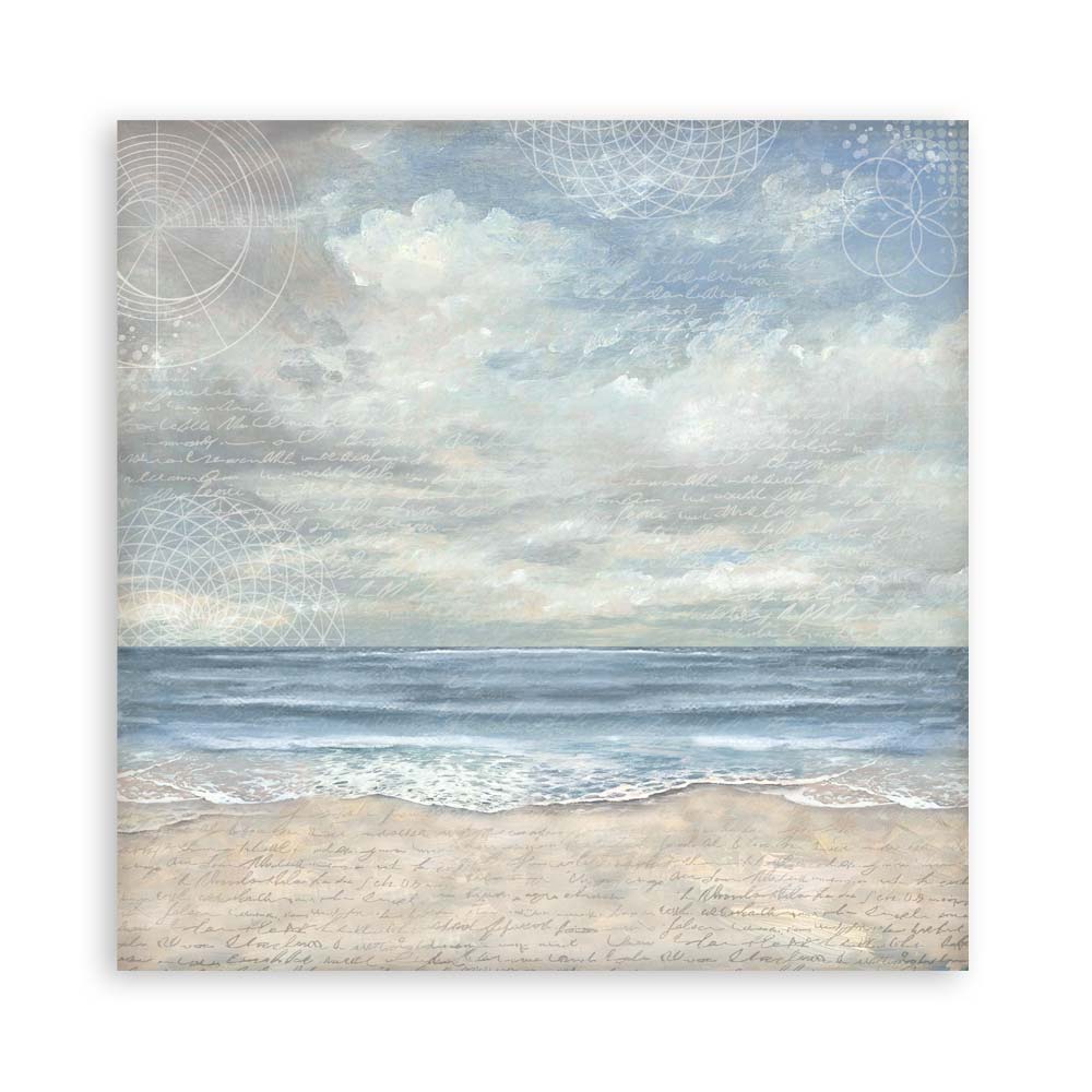 Scrapbookingpapper - Silent Sea - Double faced - 14 - Stamperia - Tidformera