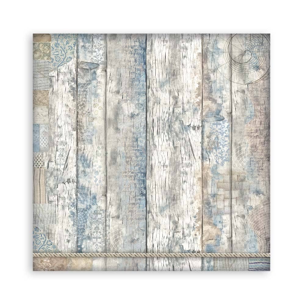 Scrapbookingpapper - Silent Sea - Double faced - 5 - Stamperia - Tidformera