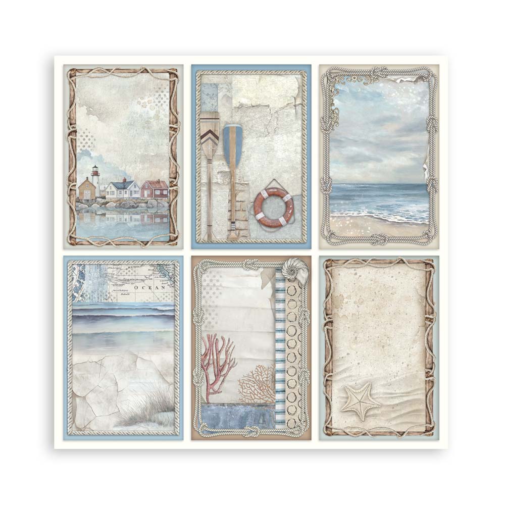 Scrapbookingpapper - Silent Sea - Double faced - 23 - Stamperia - Tidformera
