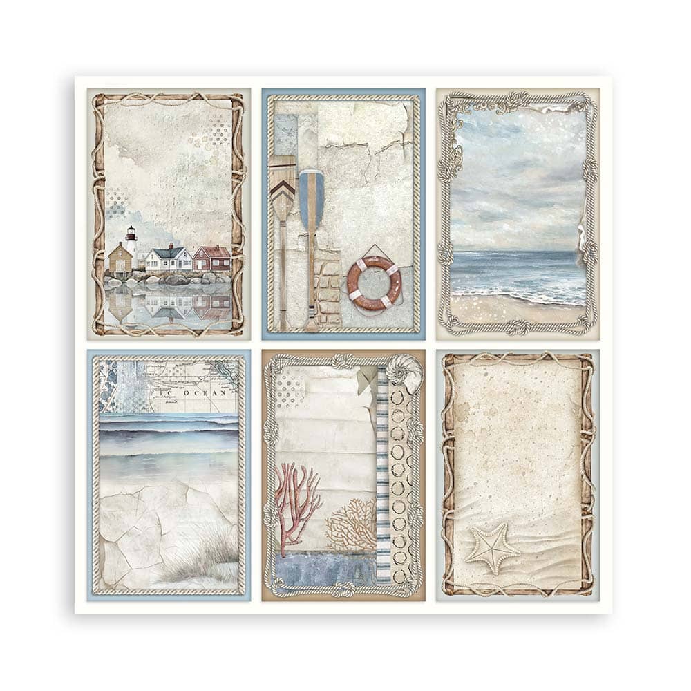 Scrapbookingpapper - Silent Sea - Maxi Pad - 21 - Stamperia - Tidformera