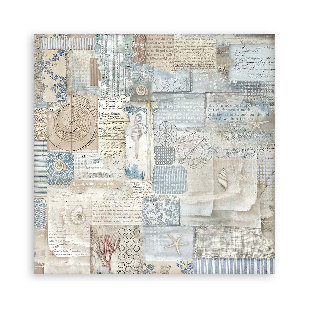 Scrapbookingpapper - Silent Sea - Maxi Pad - 13 - Stamperia - Tidformera
