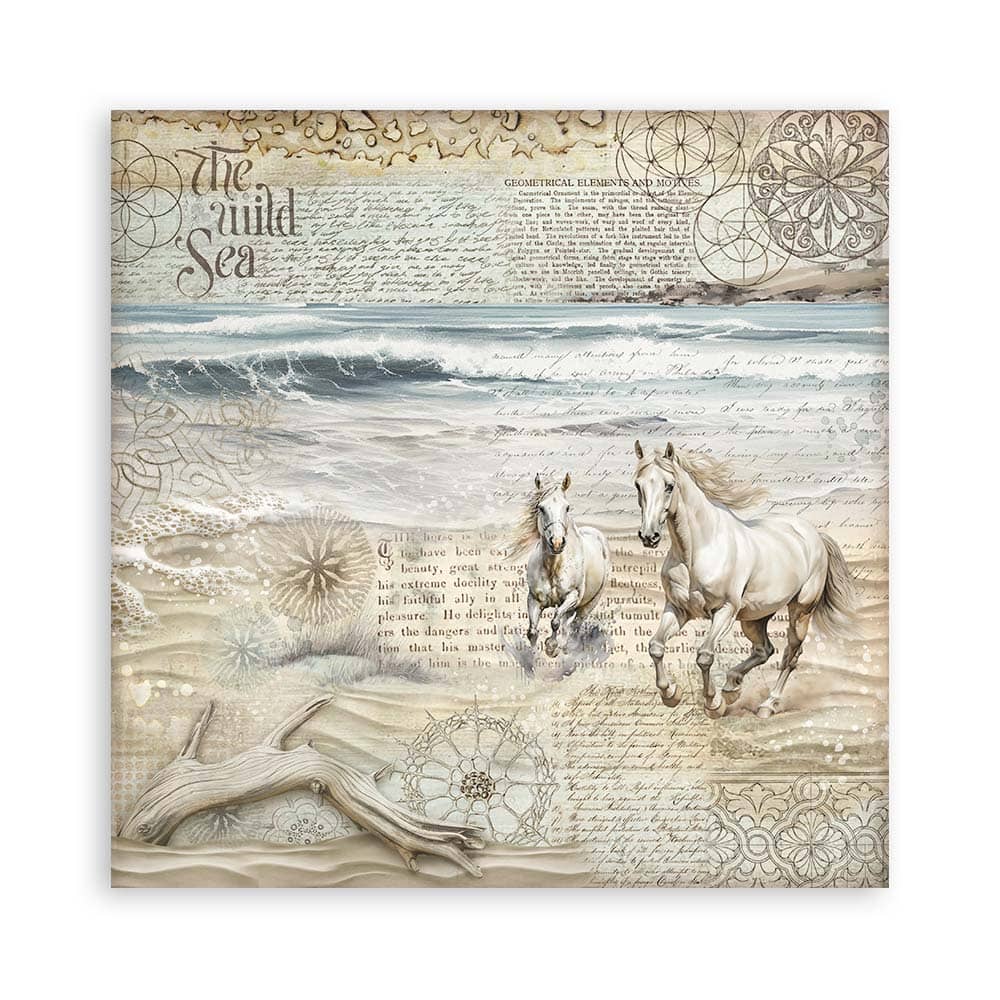 Scrapbookingpapper - Silent Sea - Maxi Pad - 2 - Stamperia - Tidformera